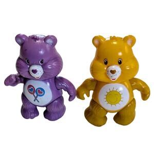 Lot 2 Care Bears PVC Figures 3" TCFC SHARE BEAR, FUNSHINE BEAR, nice